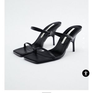 ISO Zara black Minimalist High Heeled Sandals